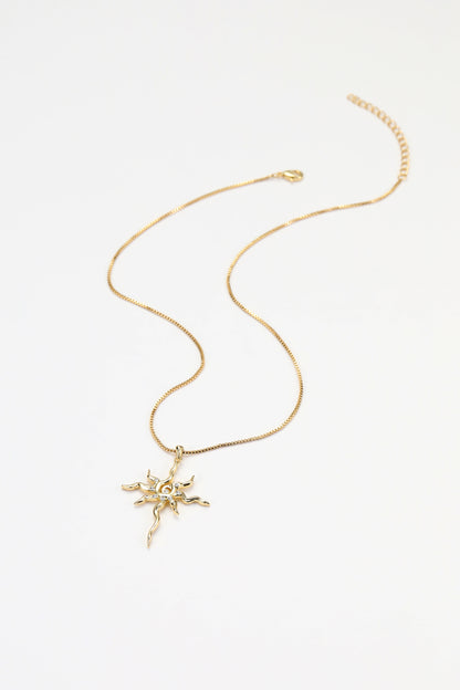 Gold soln necklace – alternate angle