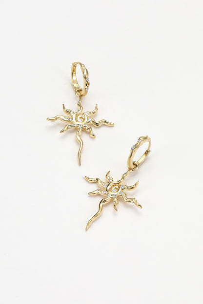 Gold soln earrings – alternate angle