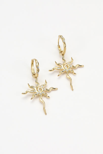 Gold soln earrings – detail view