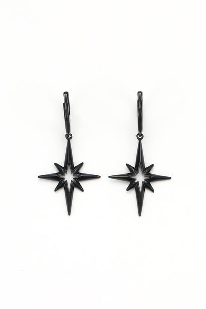 Black obryx earrings – on white background