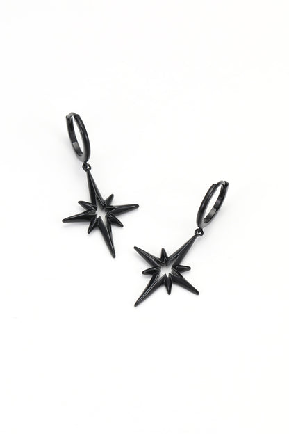 Black obryx earrings – alternate angle
