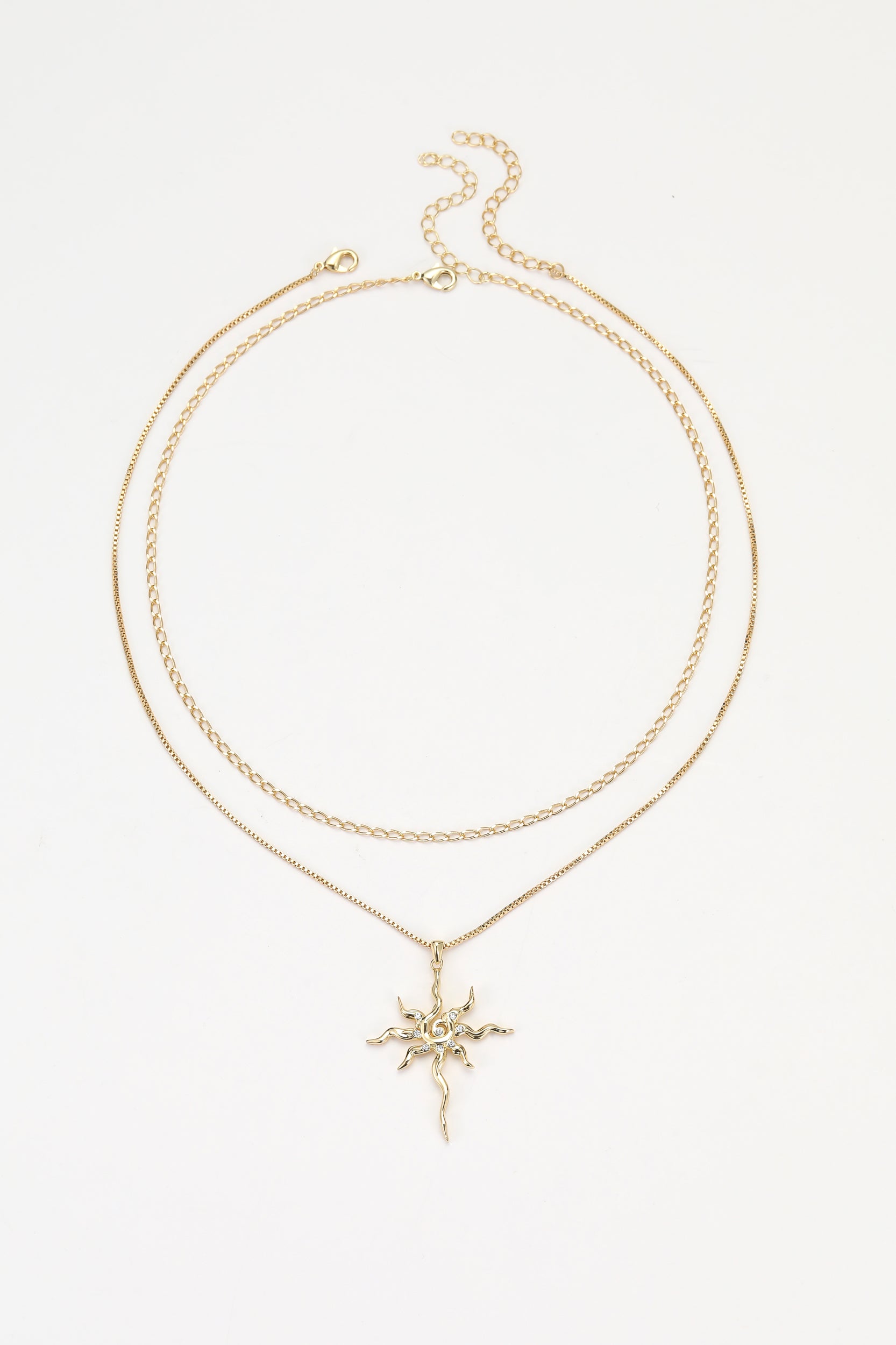Gold soln necklace – alternate angle