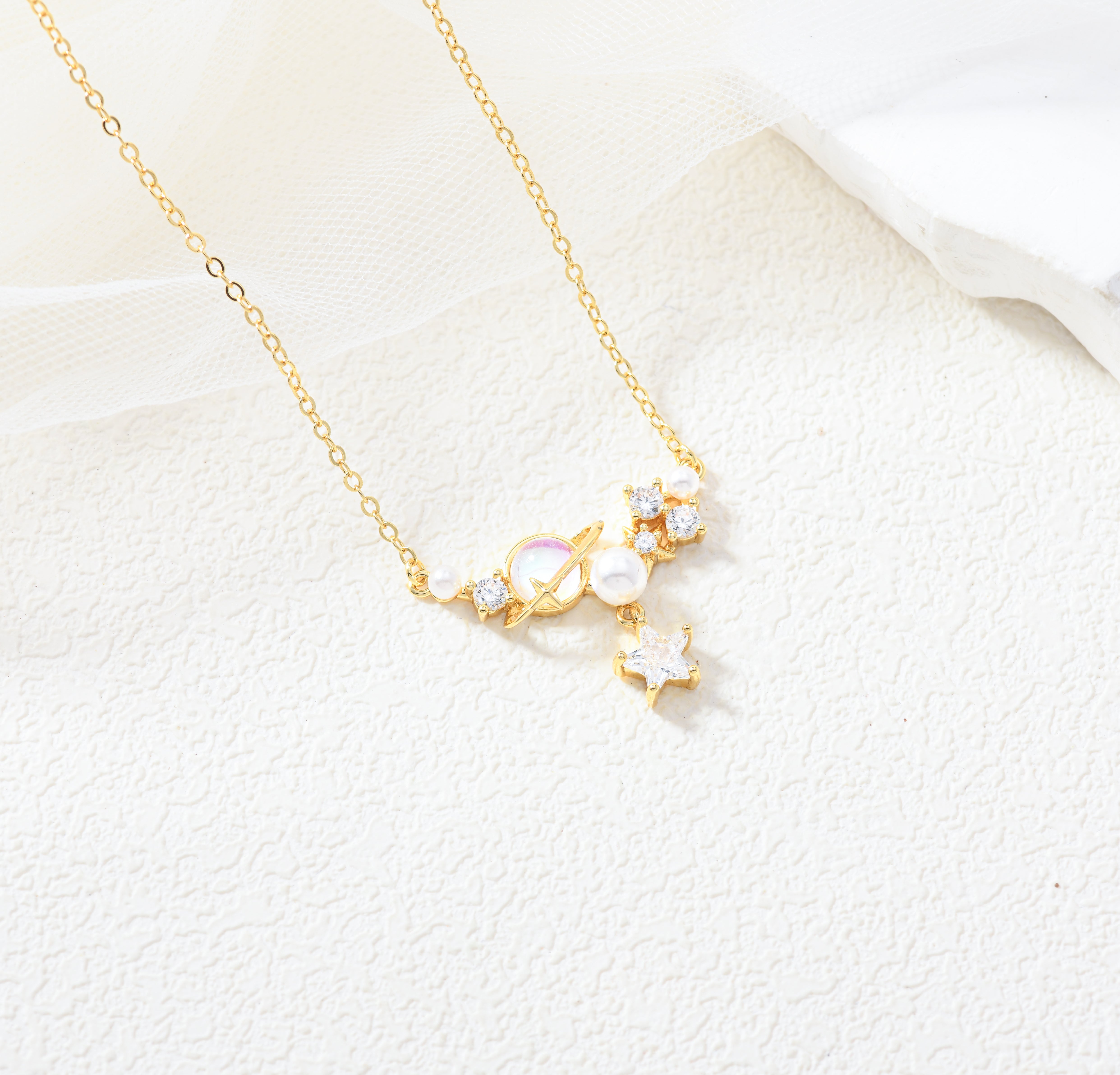 Golden Orbit Necklace