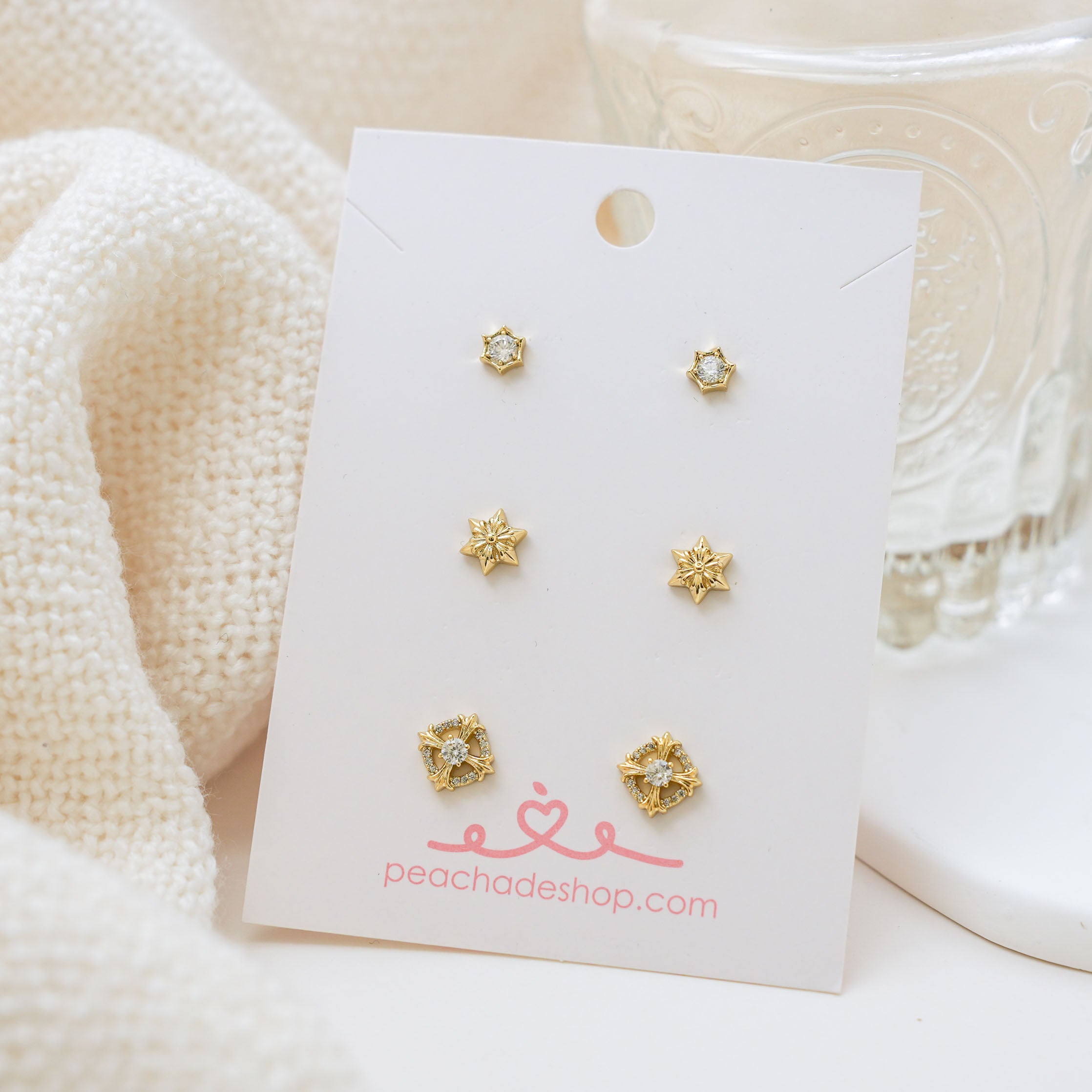 Gold Ornate Stud Pack