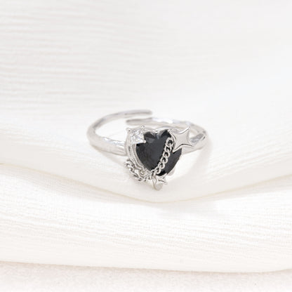 Midnight Heart Ring
