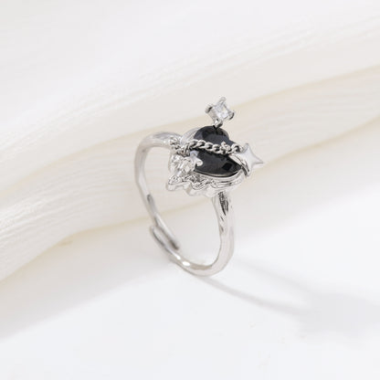 Midnight Heart Ring
