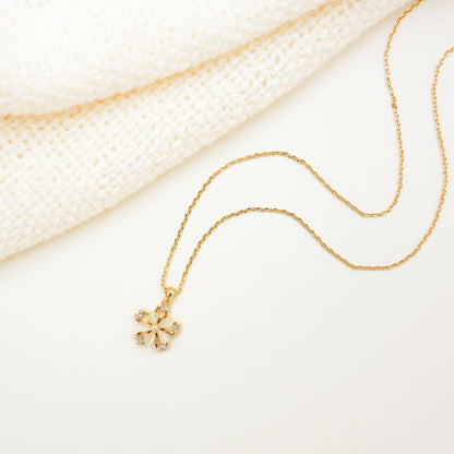 Spinning Golden Flower Necklace