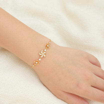 Spinning Golden Flower Bracelet