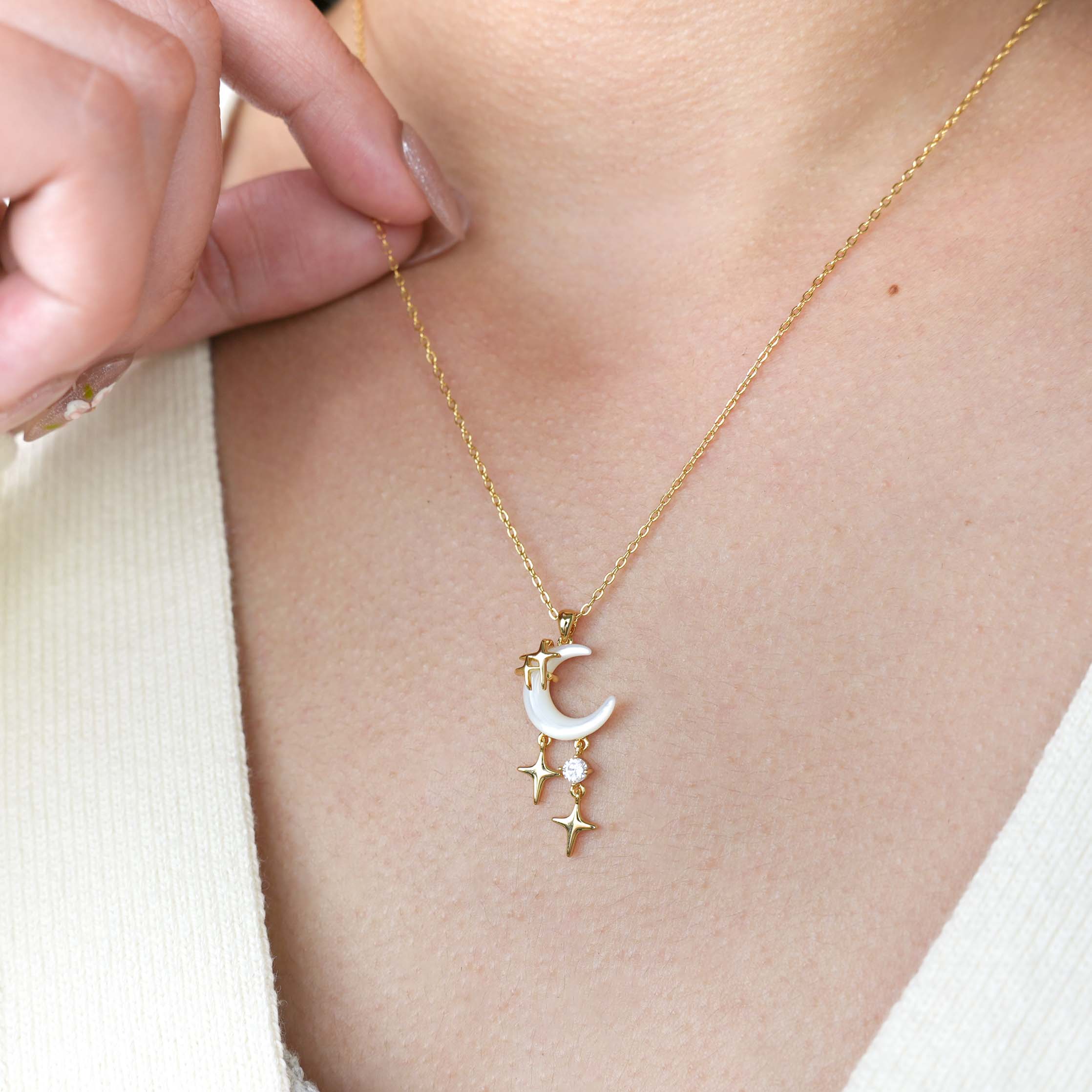 Sparkling Moonlight Necklace – peachade