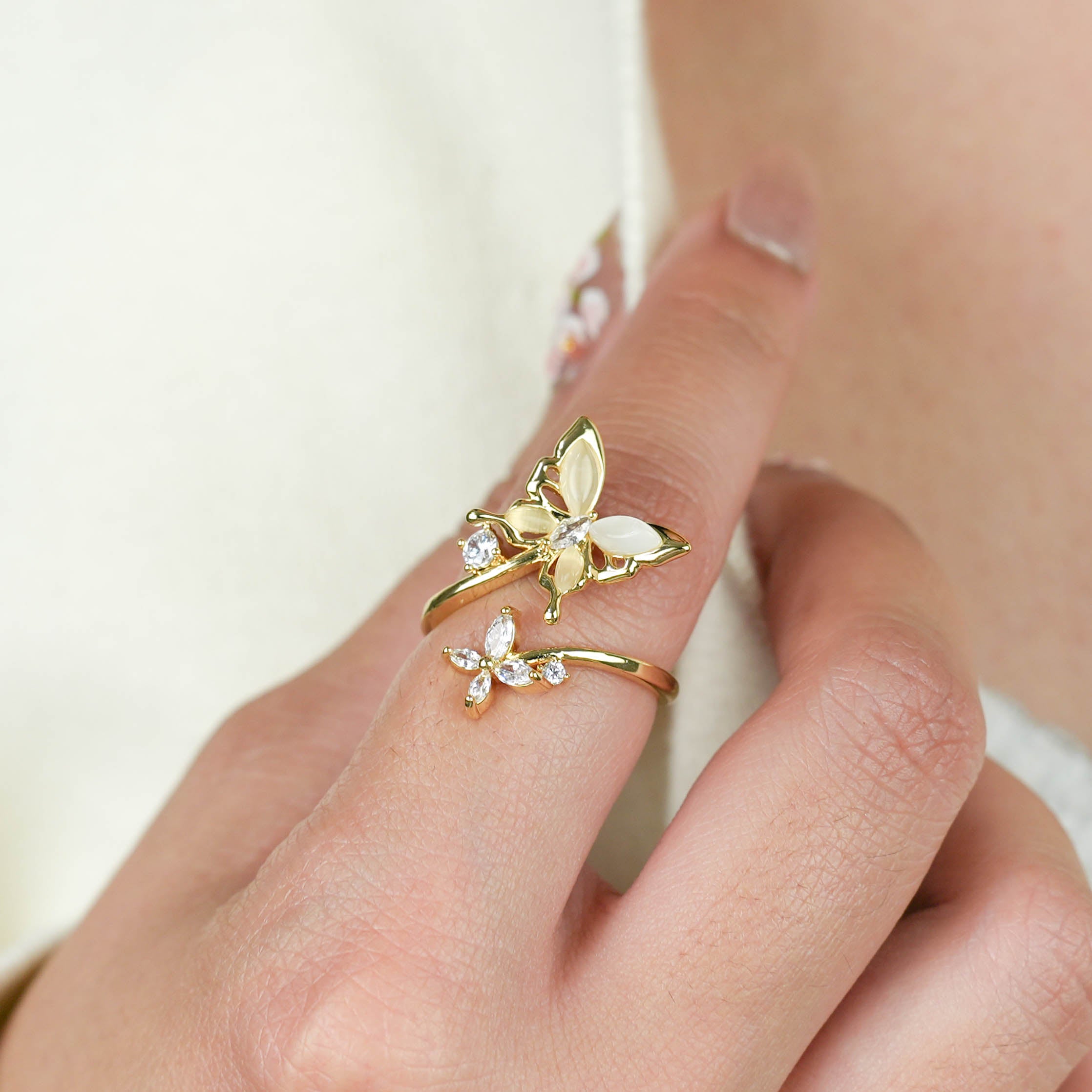 Golden Butterfly Ring