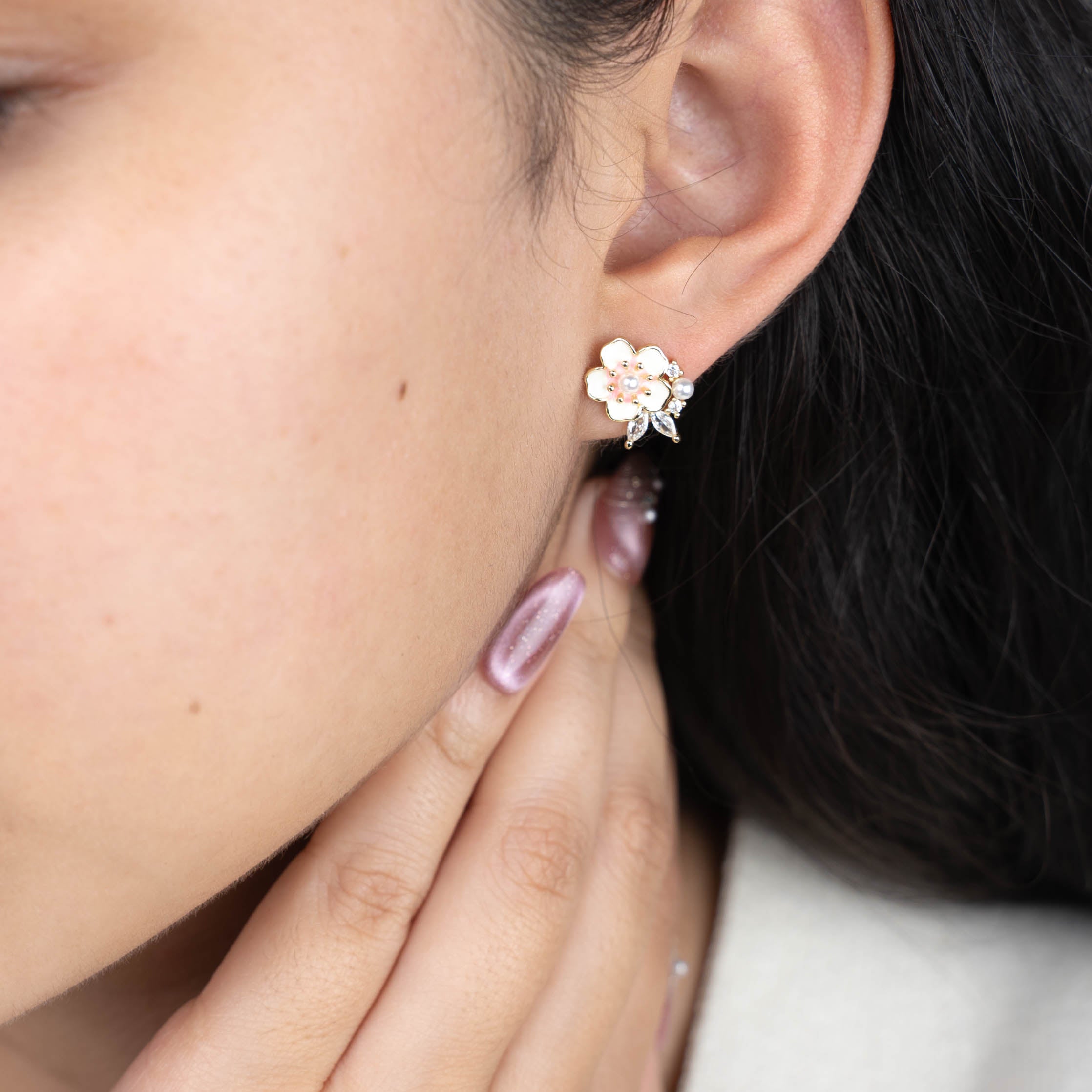 Blush Bloom Studs