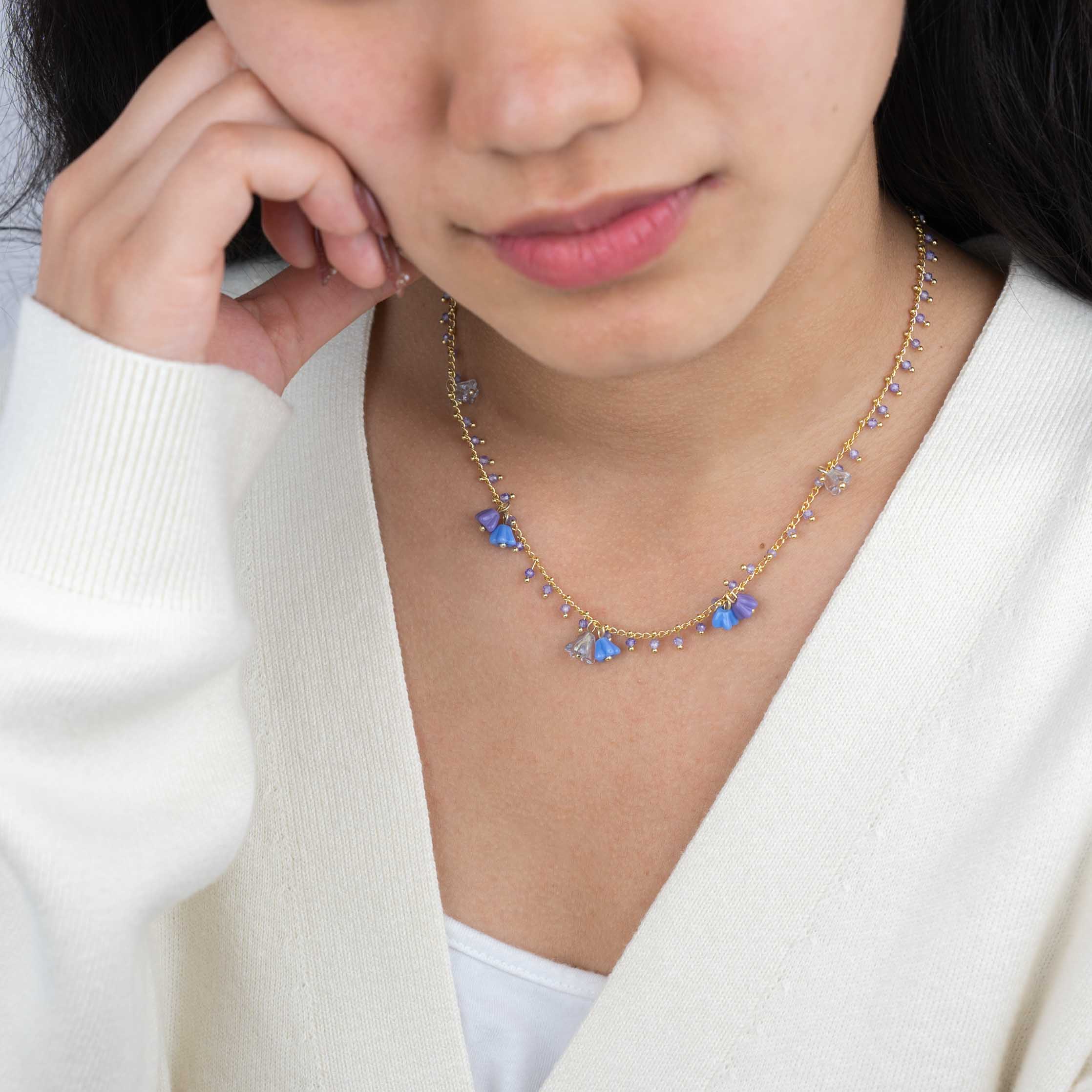 Purple Tulip Necklace