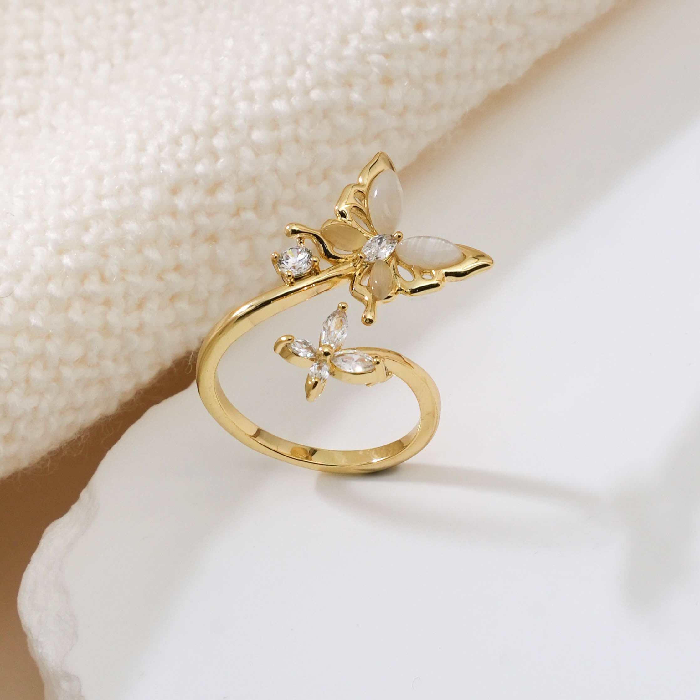 Golden Butterfly Ring