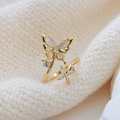 Golden Butterfly Ring