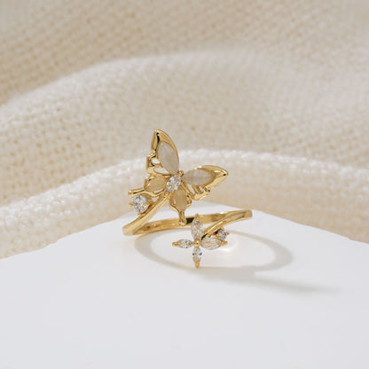 Golden Butterfly Ring
