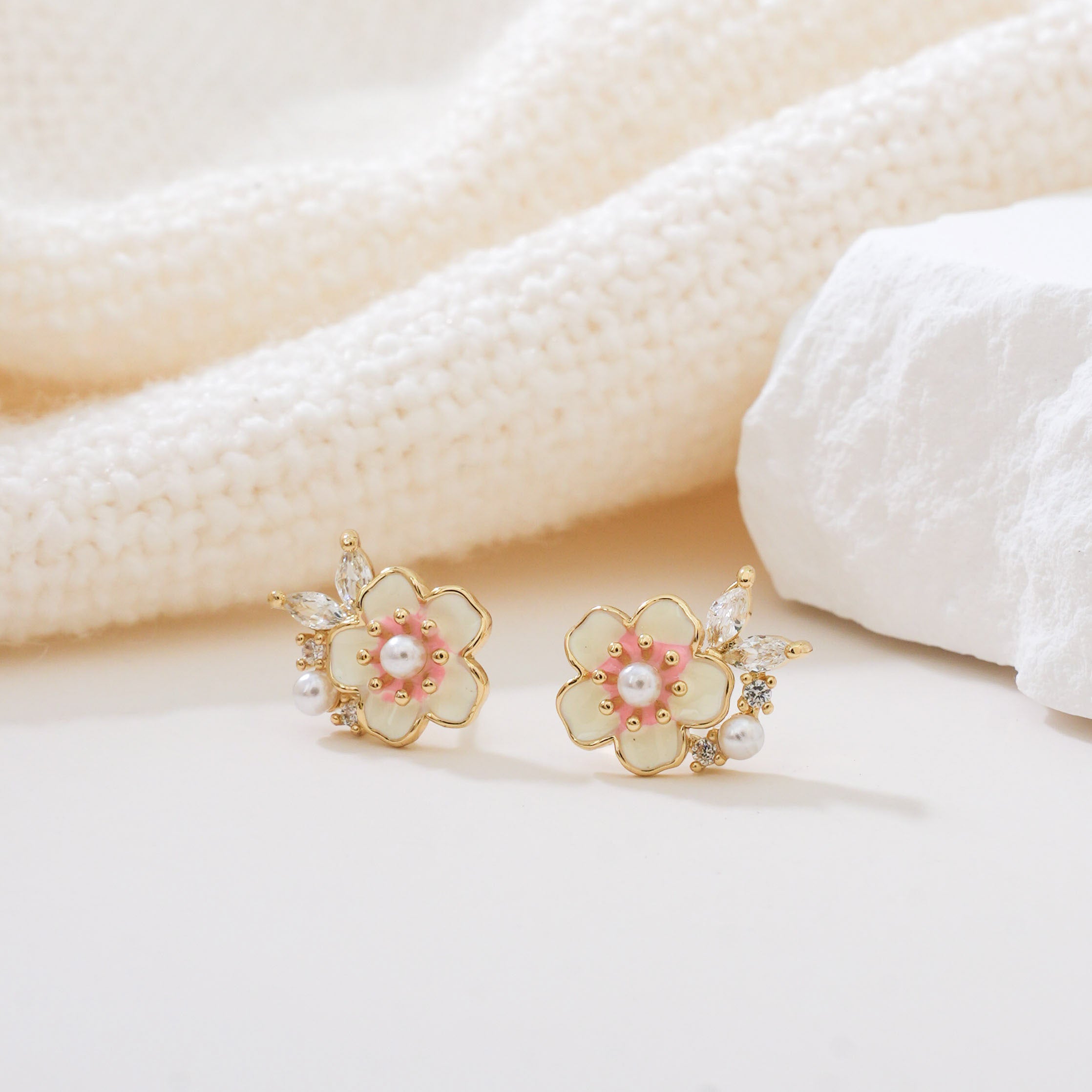 Blush Bloom Studs