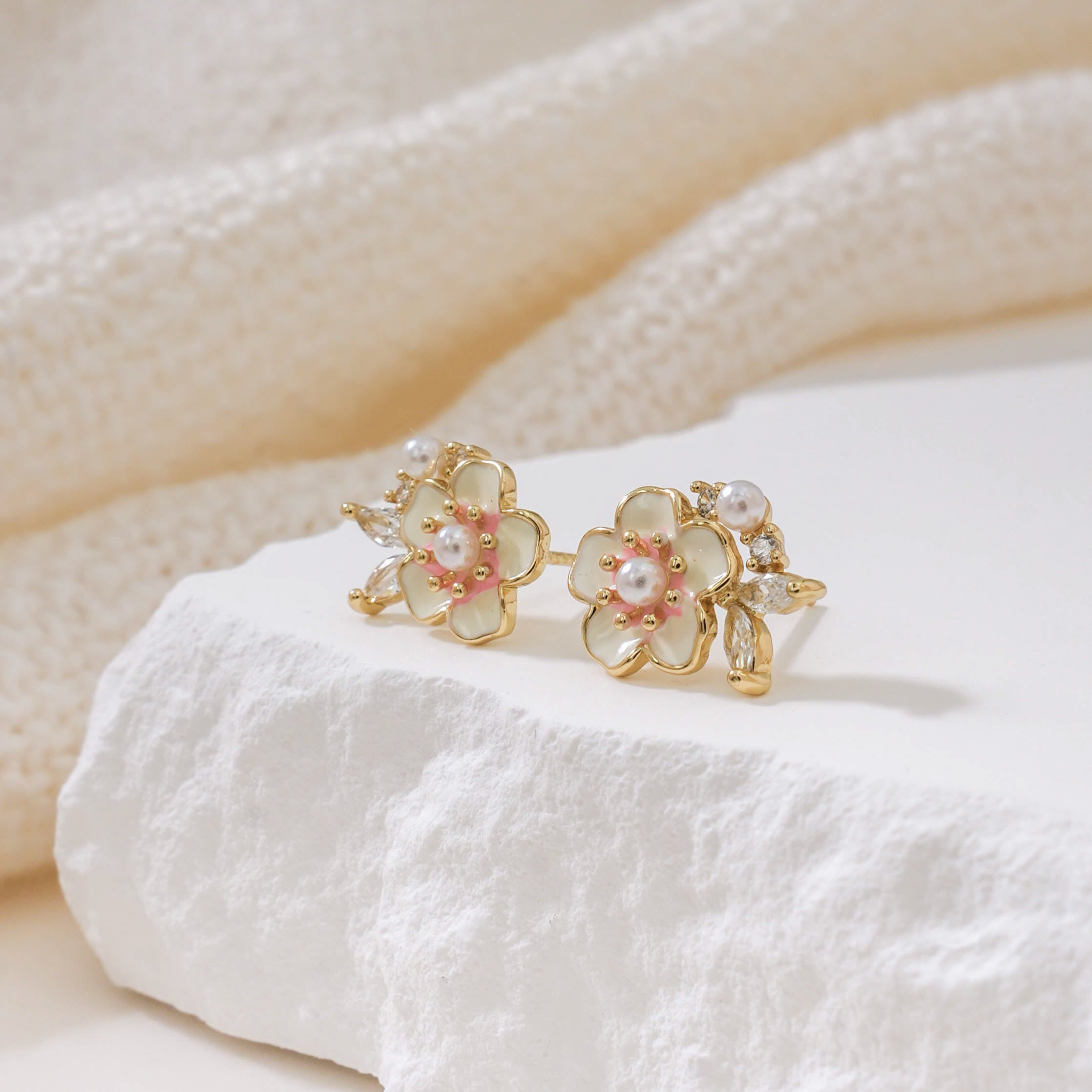 Blush Bloom Studs
