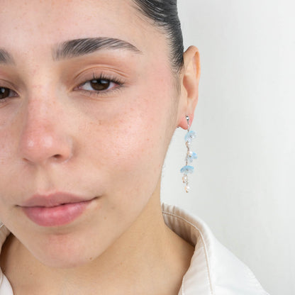 Blue Moon Flower Earrings