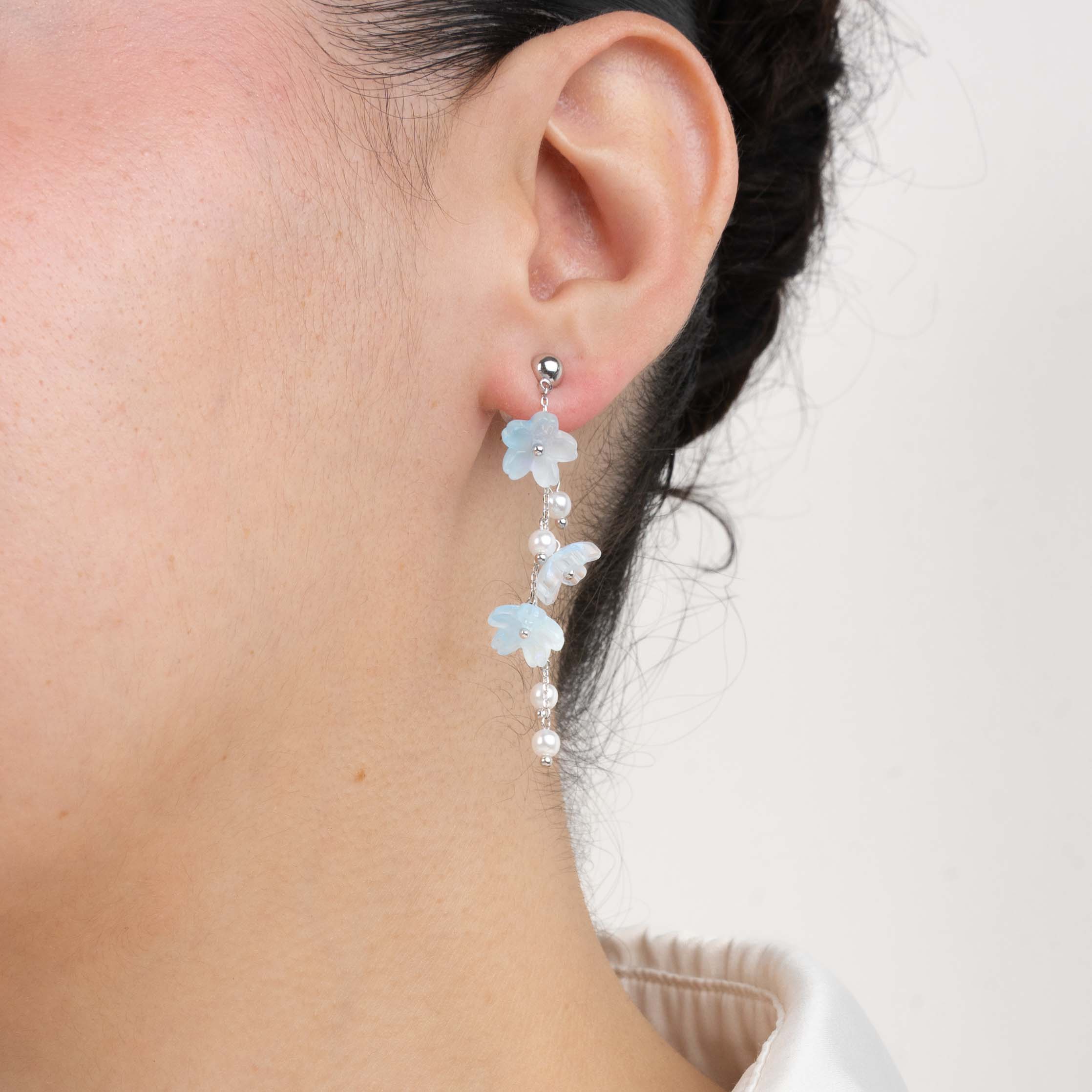 Blue Moon Flower Earrings