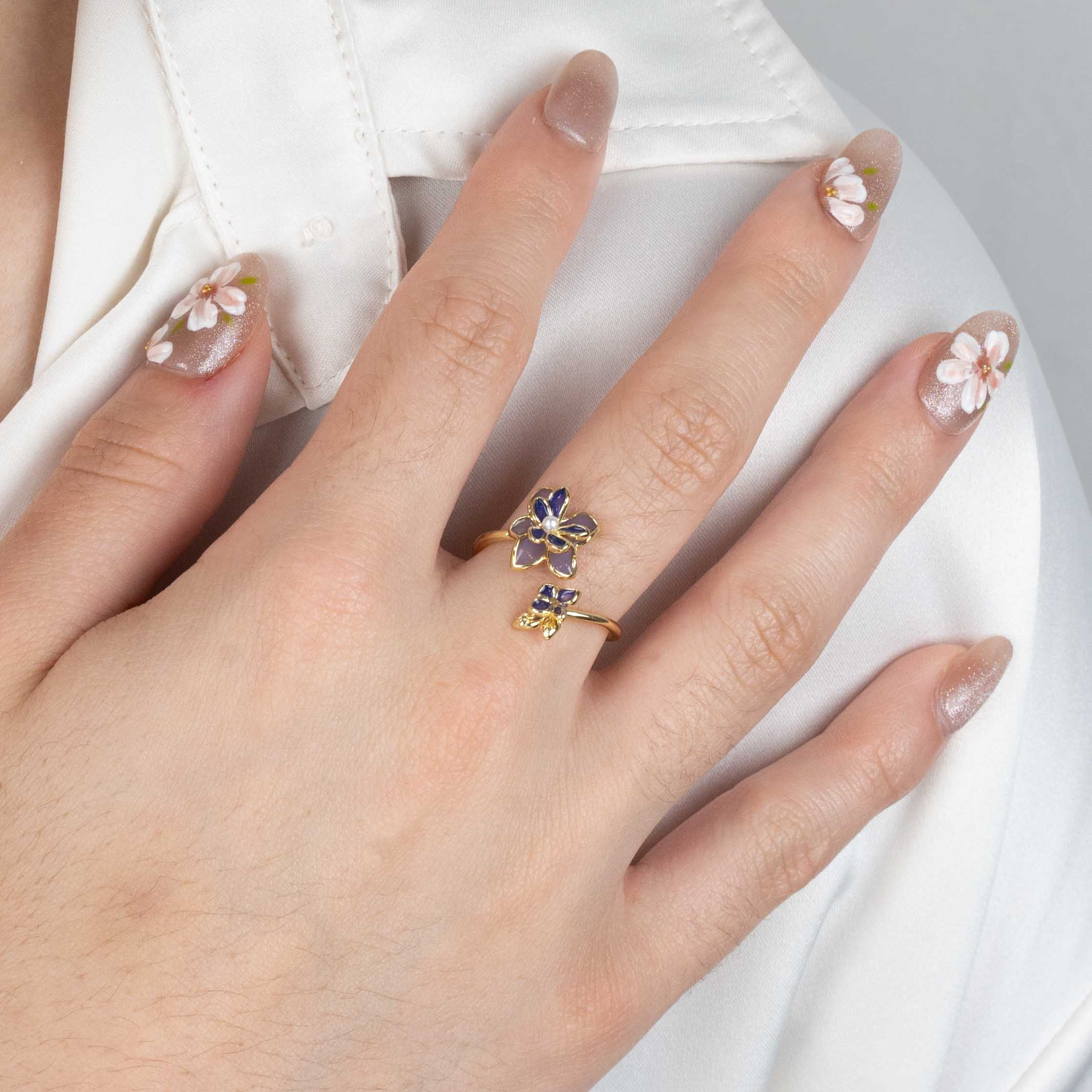 Violet Bloom Ring