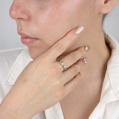 Dewdrop Heart Ring