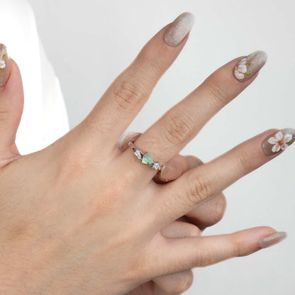 Dewdrop Heart Ring
