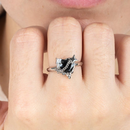 Midnight Heart Ring