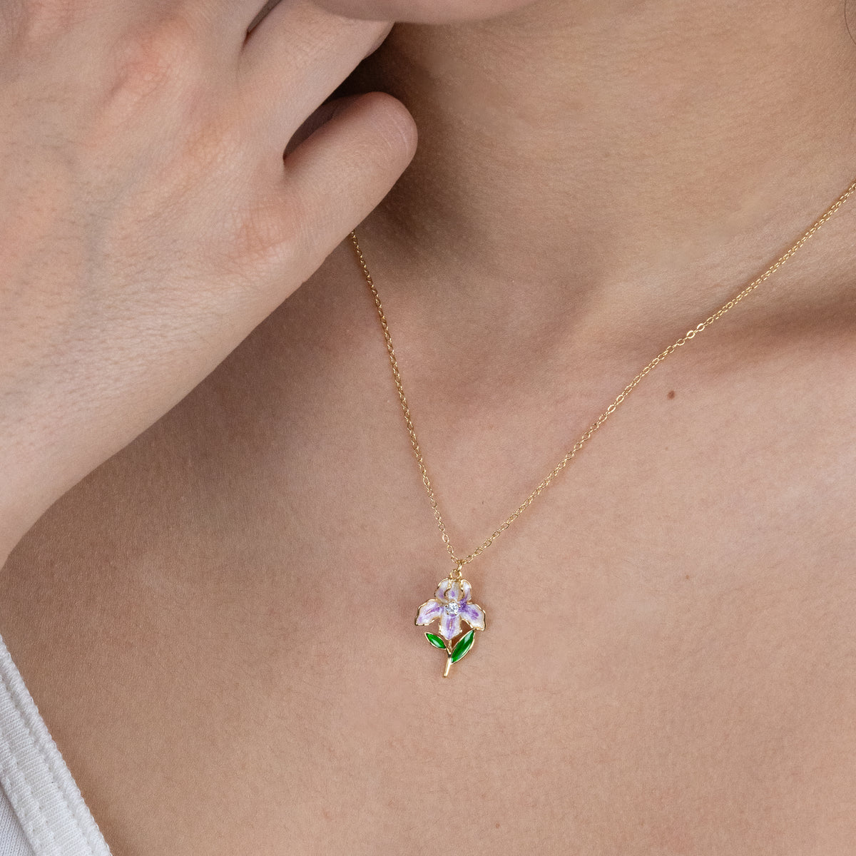 Blooming Iris Necklace