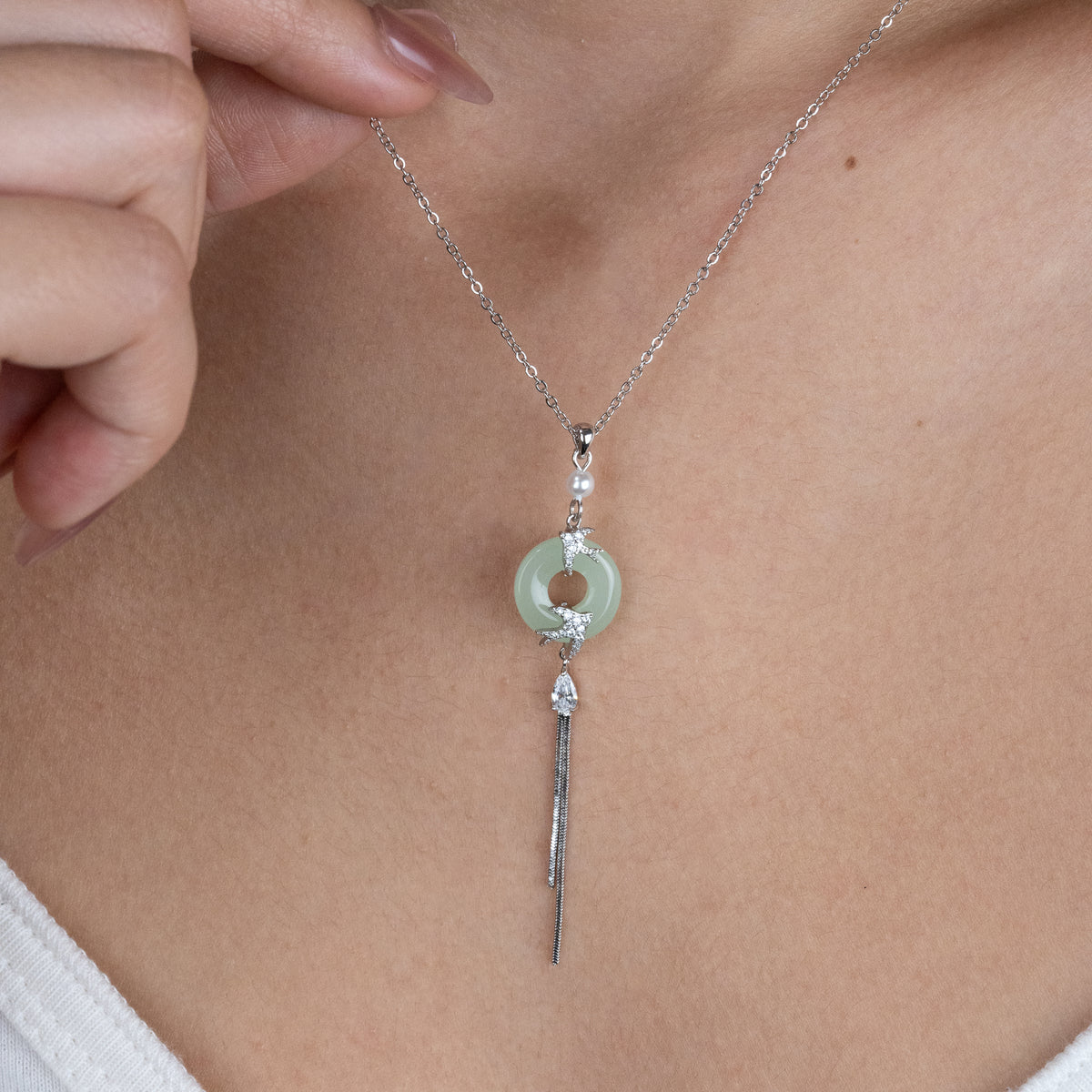 Imitation Jade Bird Necklace