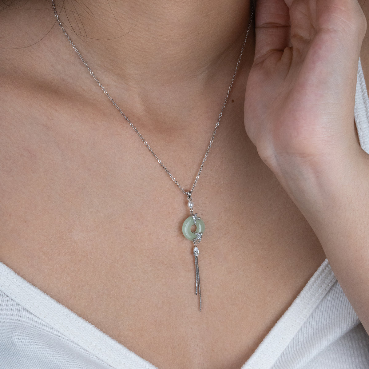 Imitation Jade Bird Necklace