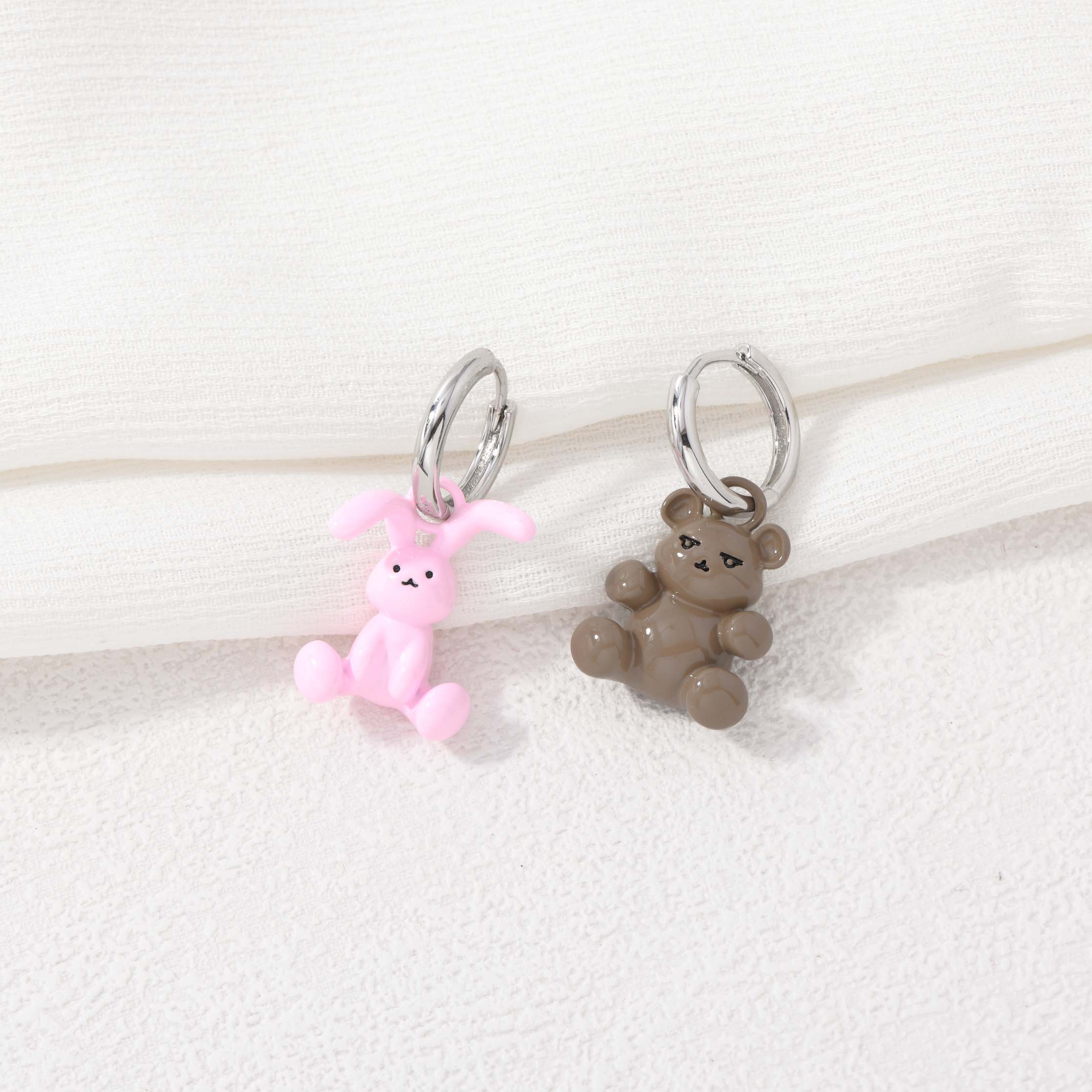 Honey Bunny and Bear Earrings