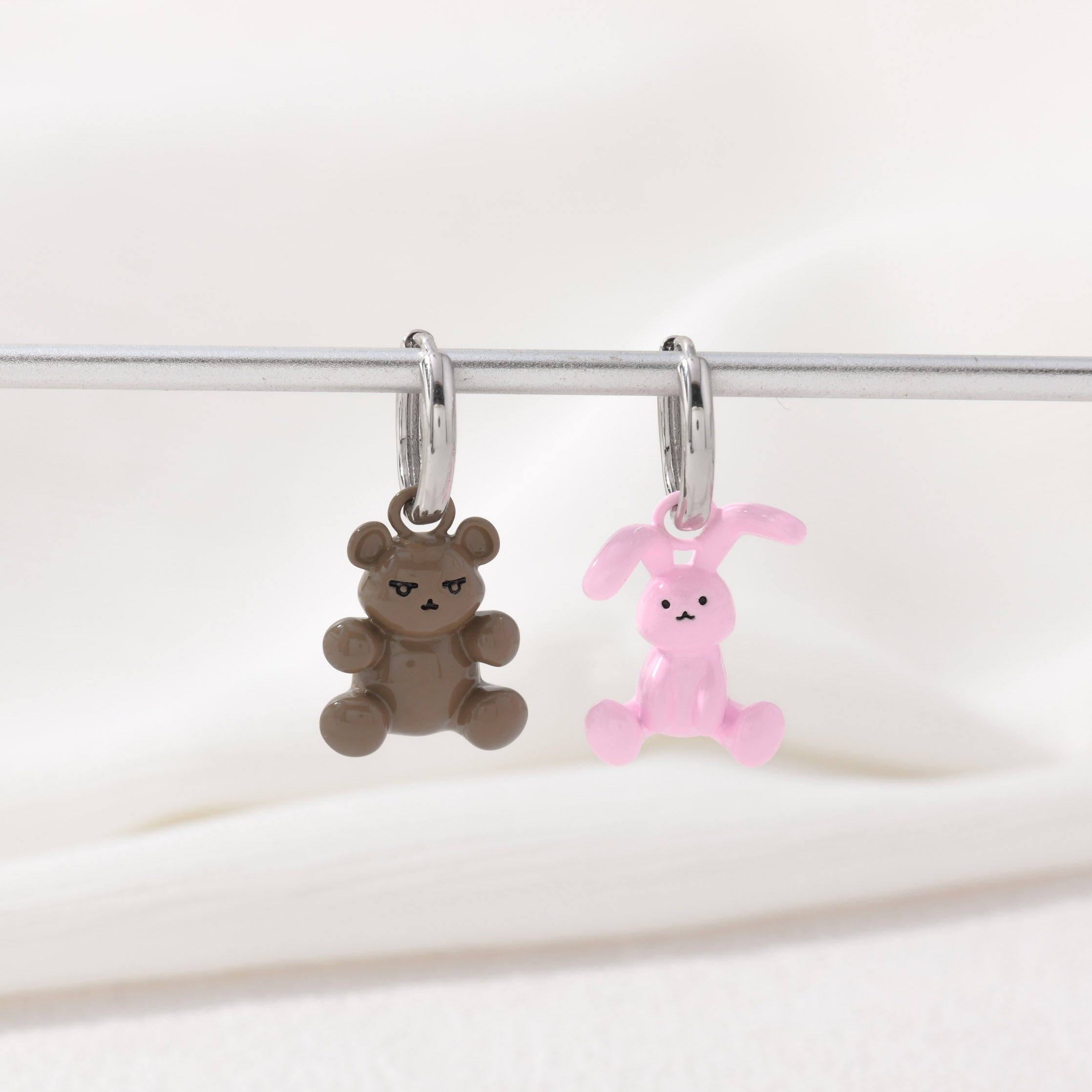 Honey Bunny and Bear Earrings