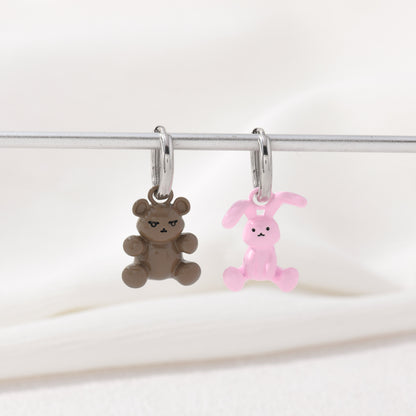 Honey Bunny and Bear Earrings