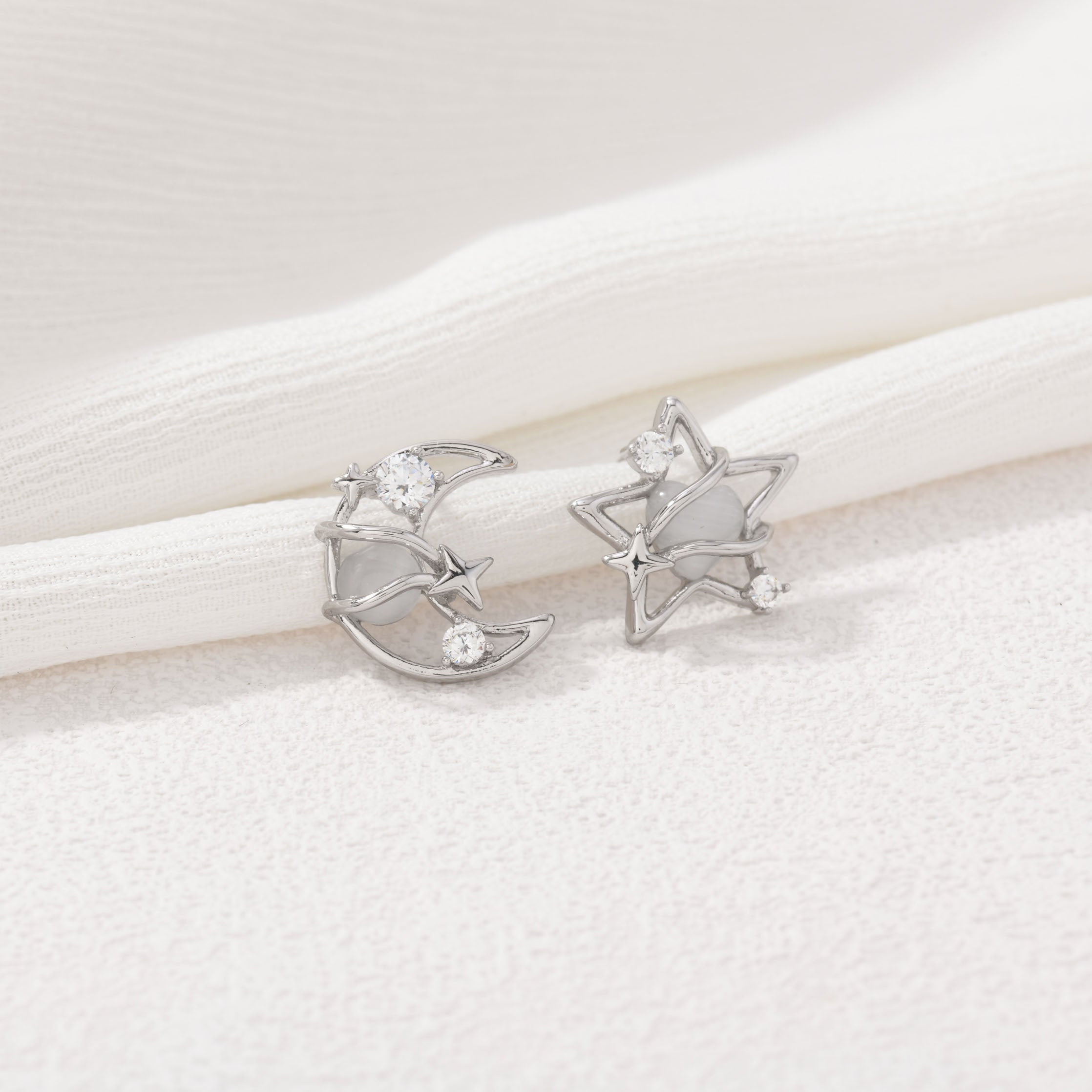 Silver Starlight Earrings
