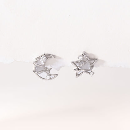 Silver Starlight Earrings