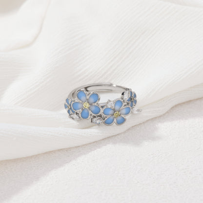 Blue Moon Flower Garland Ring