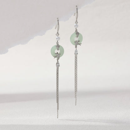 Imitation Jade Bird Earrings