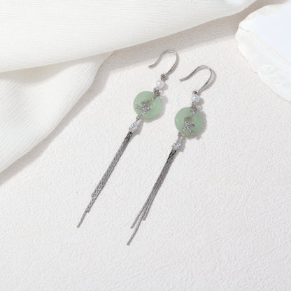 Imitation Jade Bird Earrings