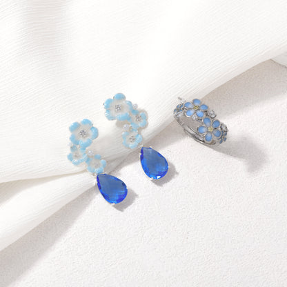 Blue Moon Flower Garland Ring