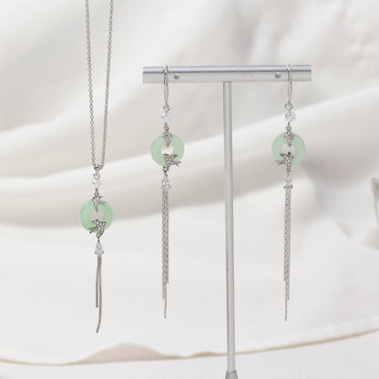 Imitation Jade Bird Earrings