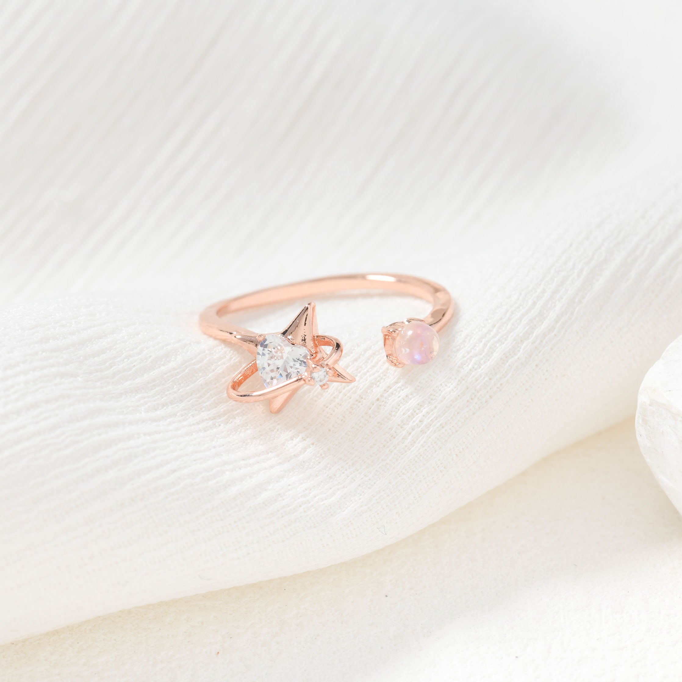 Rose Gold Shooting Star Ring