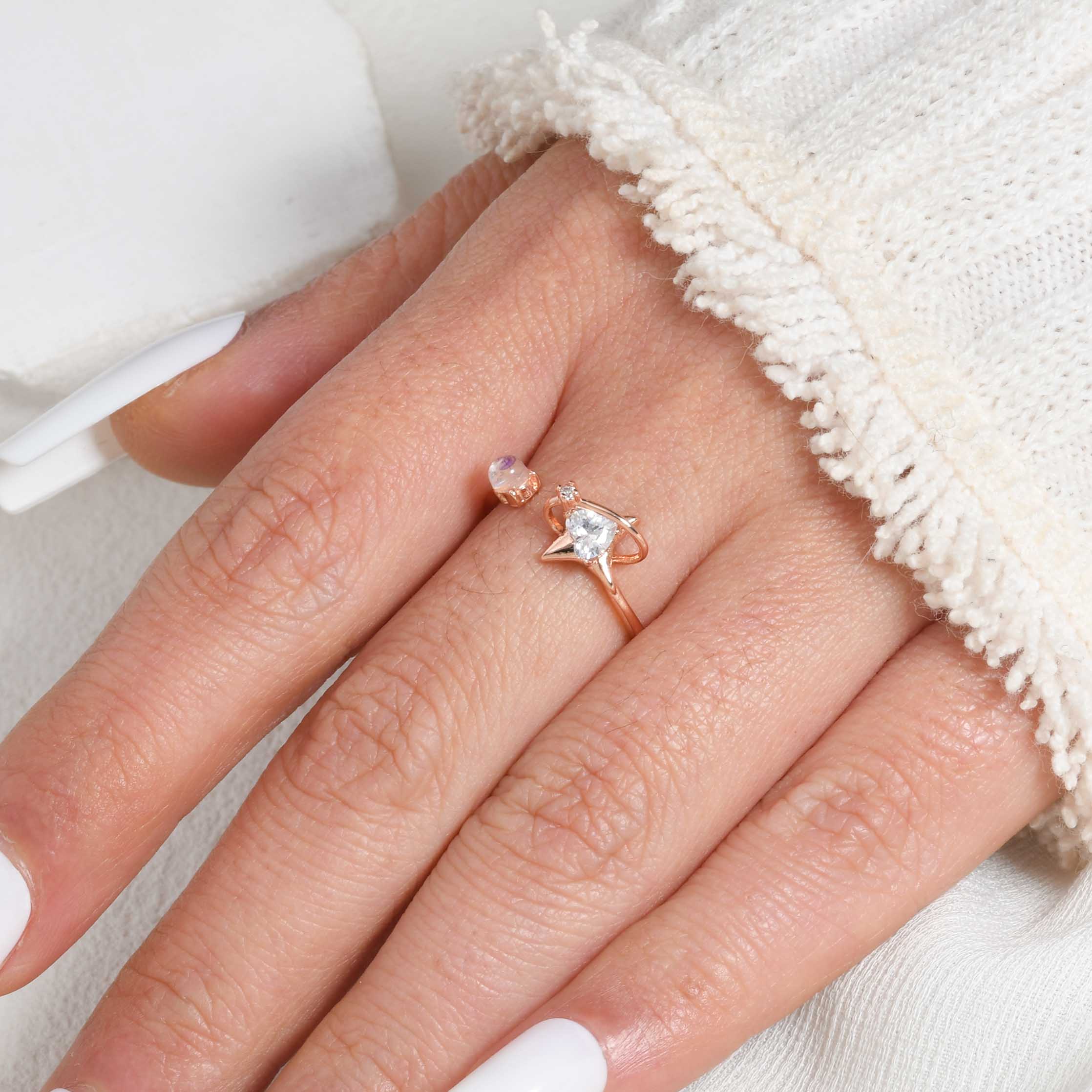 Rose Gold Shooting Star Ring