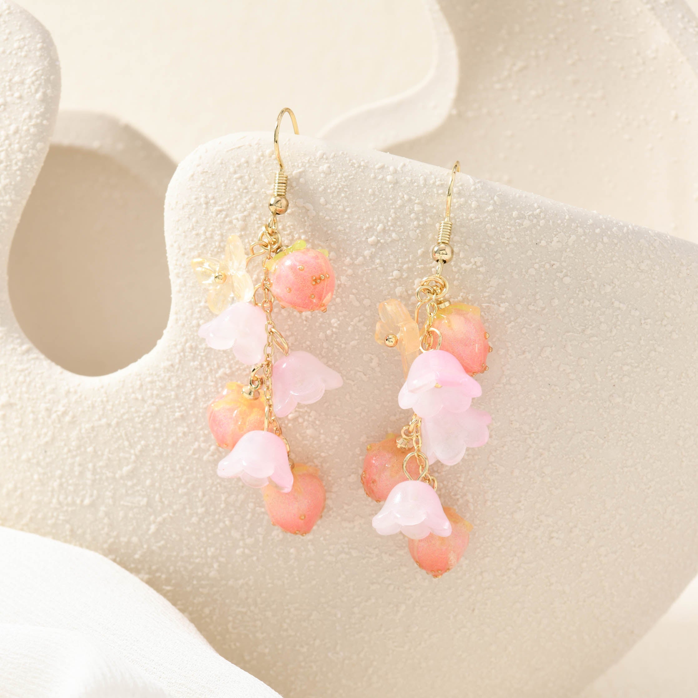 Beaded Strawberry Earrings