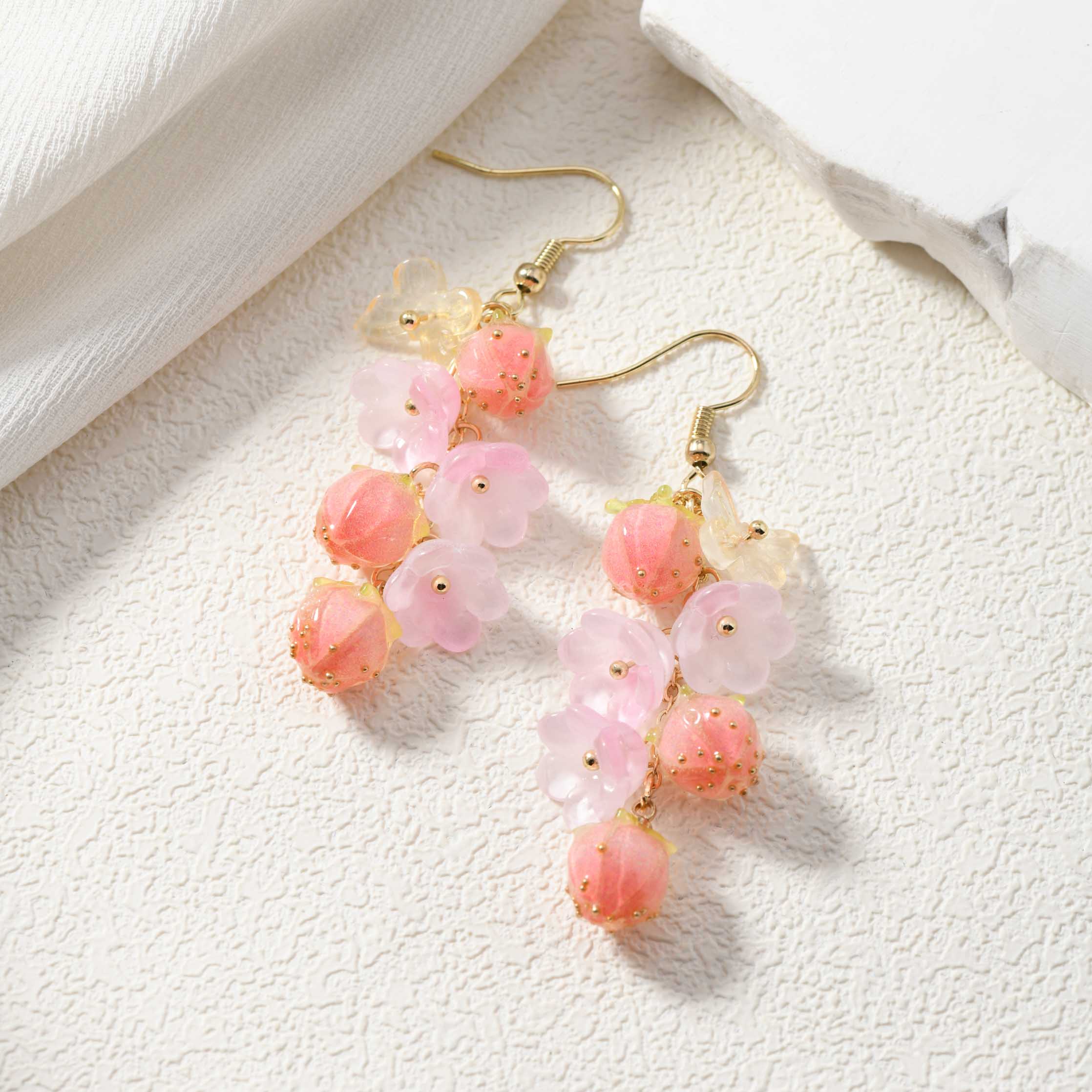Beaded Strawberry Earrings
