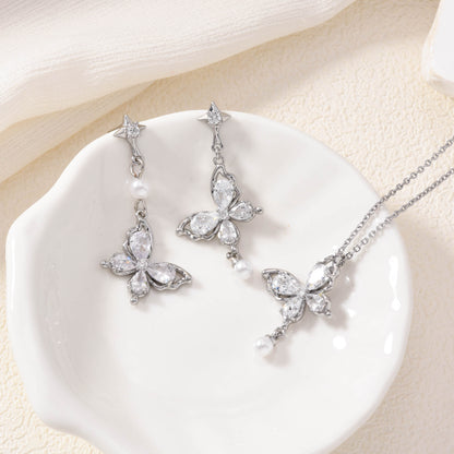 Silver Butterfly Earrings