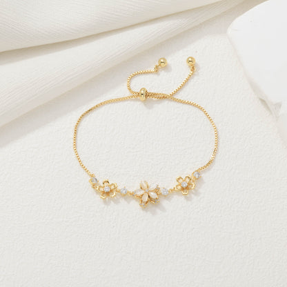 Spinning Golden Flower Bracelet