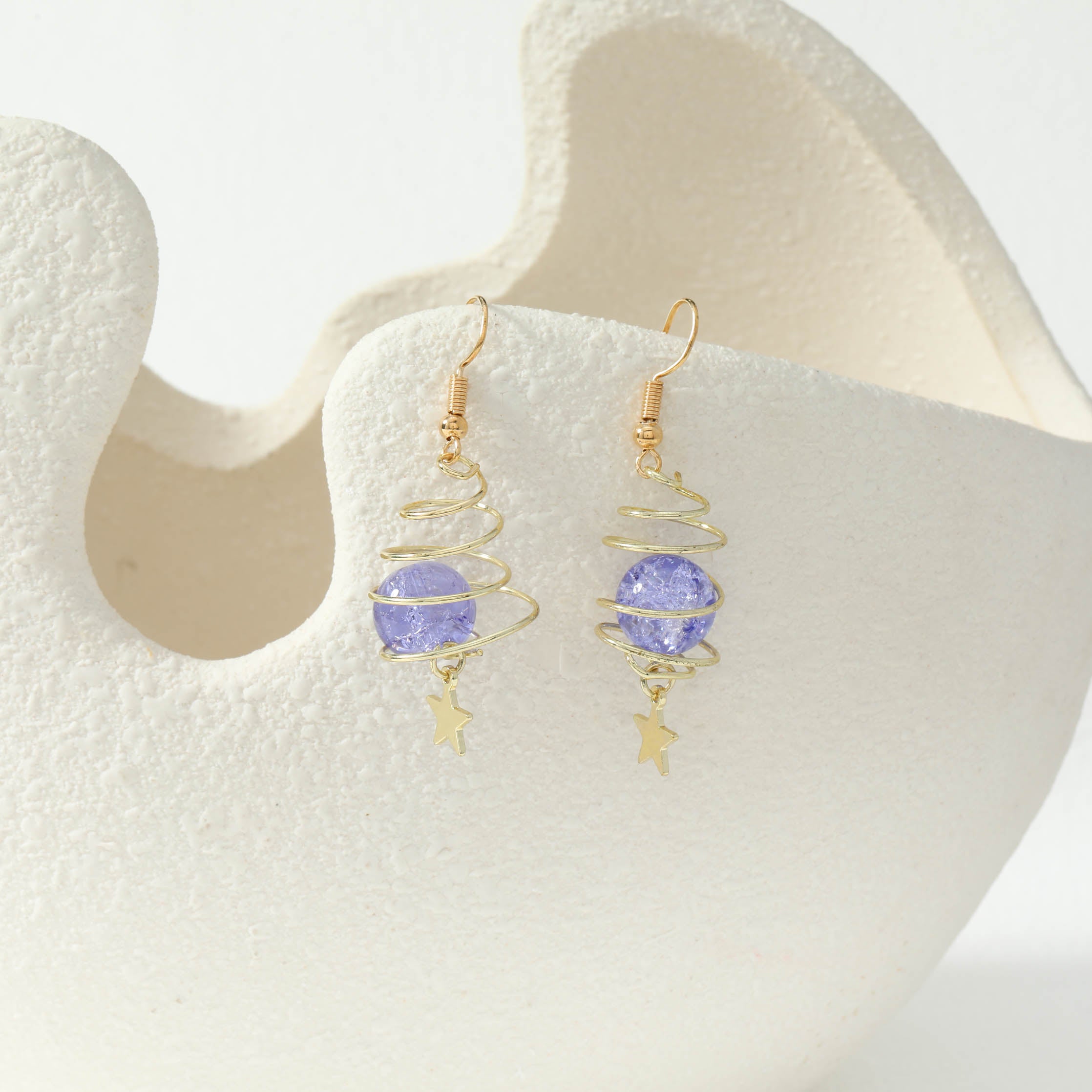 Dangling Crystal Ball Earrings