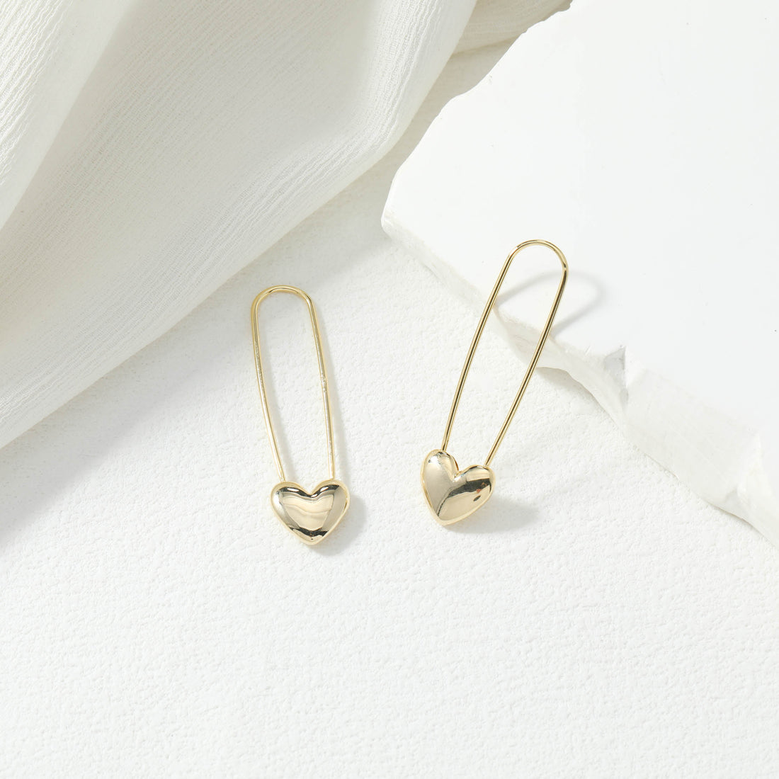 Charming Heart Paper Clip Earrings