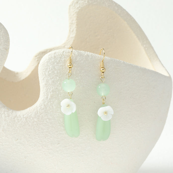 Elegant Imitation Jade Earrings