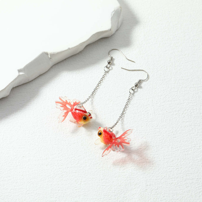 Swimming Goldfish Earrings
